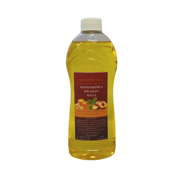 MASÁŽNÍ OLEJ MANDARINKA, BROSKEV, MÁTA 500ml