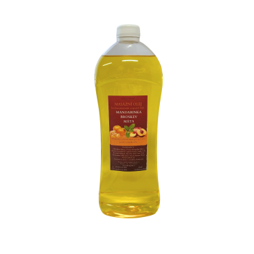 MASÁŽNÍ OLEJ MANDARINKA, BROSKEV, MÁTA 1000ml
