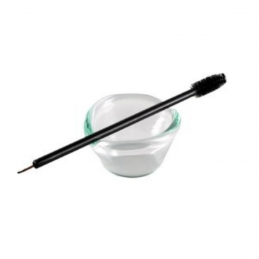 SKLENĚNÁ MISTIČKA NA MÍCHÁNÍ BAREV S VYTVAROVANÝMI OKRAJI