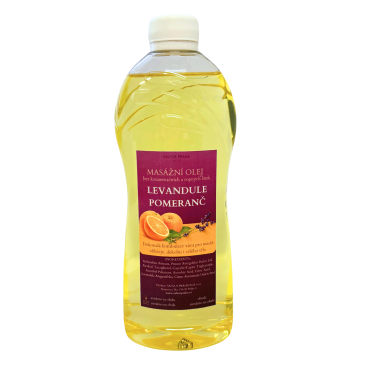 MASÁŽNÍ OLEJ LEVANDULE A POMERANČ 500ml