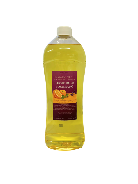 MASÁŽNÍ OLEJ LEVANDULE A POMERANČ 1000ml