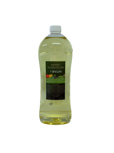 KOUPELOVÝ A MASÁŽNÍ OLEJ ZKLIDŇUJÍCÍ A REGENERAČNÍ S VÝTAŽKY ZE 7 BYLIN 1000ml