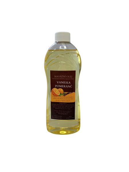 MASÁŽNÍ OLEJ VANILKA POMERANČ 500ml