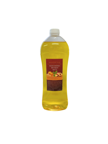 MASÁŽNÍ OLEJ MANDARINKA, BROSKEV, MÁTA 1000ml