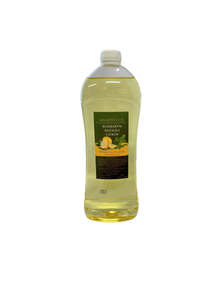 MASÁŽNÍ OLEJ ROZMARÝN, BAZALKA, CITRON 1000ml