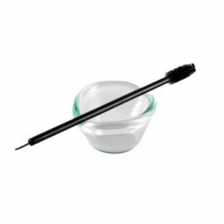 SKLENĚNÁ MISTIČKA NA MÍCHÁNÍ BAREV S VYTVAROVANÝMI OKRAJI