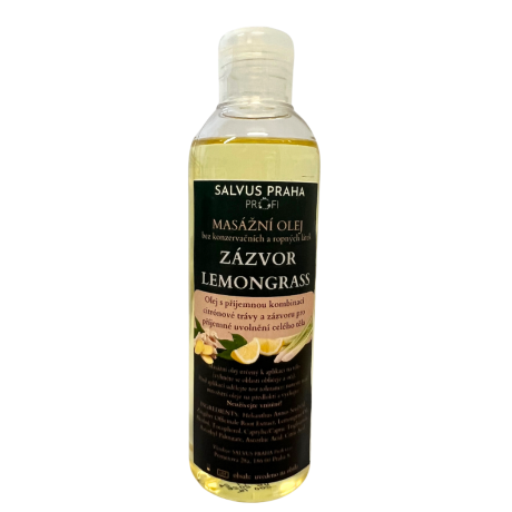 MASÁŽNÍ OLEJ ZÁZVOR LEMONGRASS 200 ml