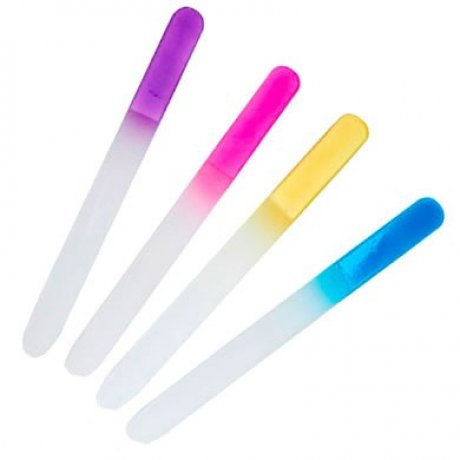 SKLENĚNÝ PILNÍK BAREVNÝ 14cm